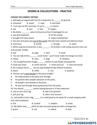 Idioms & Collocations