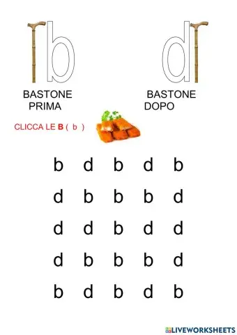 Distinzione b d minuscolo