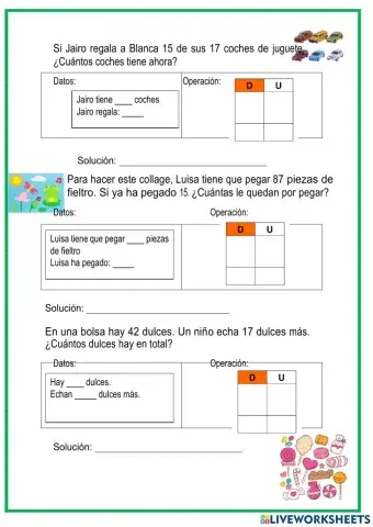 Problemas de Sumas y Restas