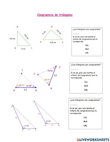 Congruencia de triángulos