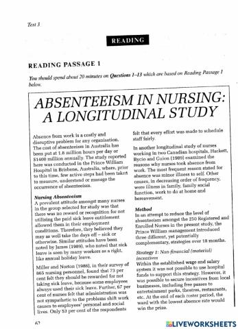 Ielts reading book 2 test 3 part 1