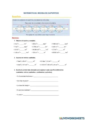 Medidas de superficie