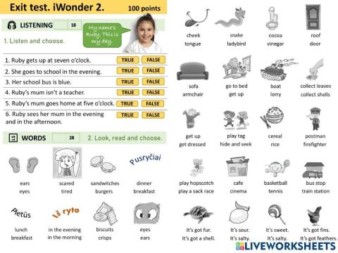 Exit test. iWonder 2