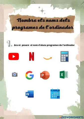 Nombra els noms dels programes
