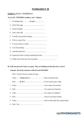 WS 58 So do I-Neither Do I