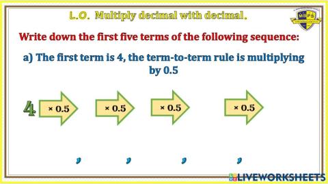Multiplying decimals