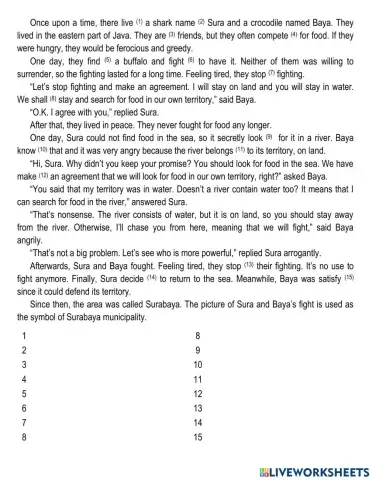 Exercise of Simple Past Tense