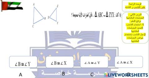 التناسب و التشابه