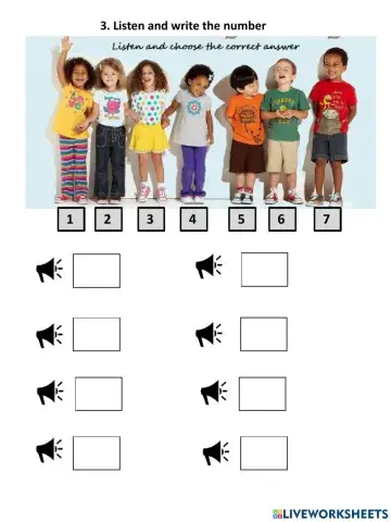 3º Listen and write the number