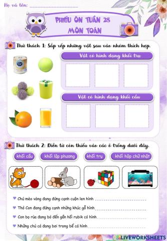 Lớp 2 - Toán - Tuần 28 - Đề 2