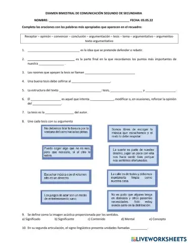 Examen de Comunicación