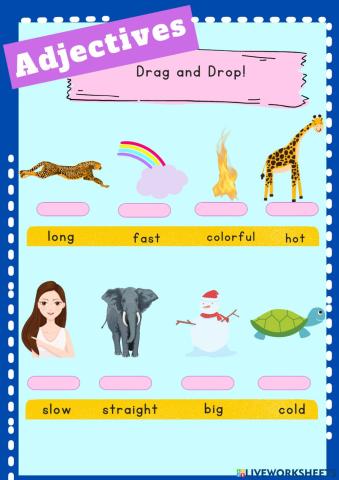 Adjective (drag and listen)