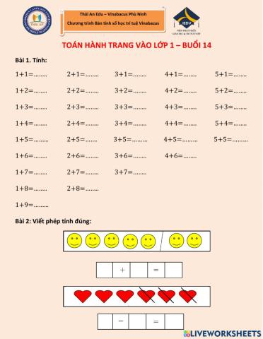 Buổi 14 - Hành trang vào lớp 1