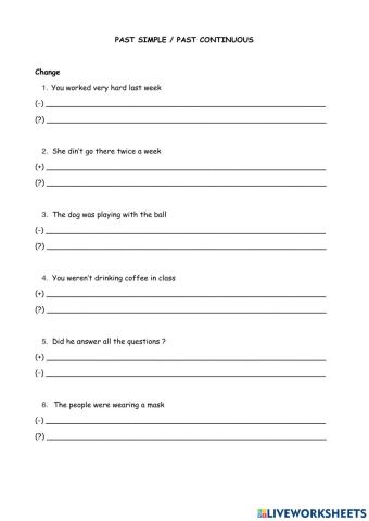 Past simple - past continuous