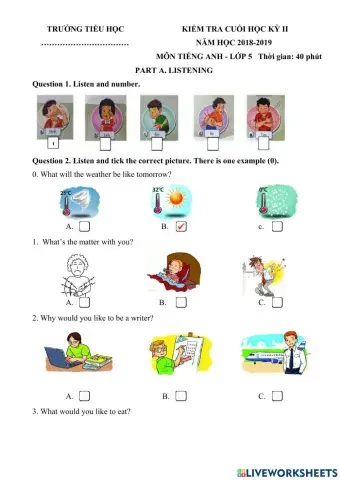 English 5 term 2 final test