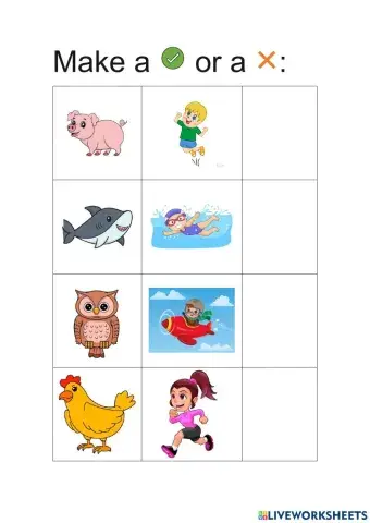 Can or can't animals...?