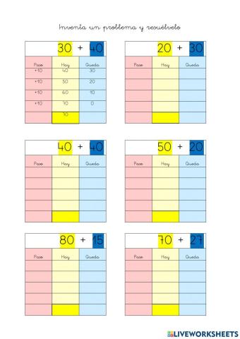 Sumas con la rejilla