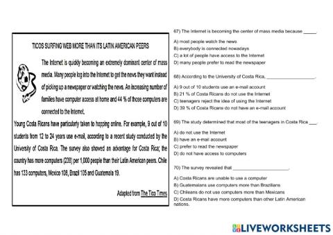 Reading Comprehension