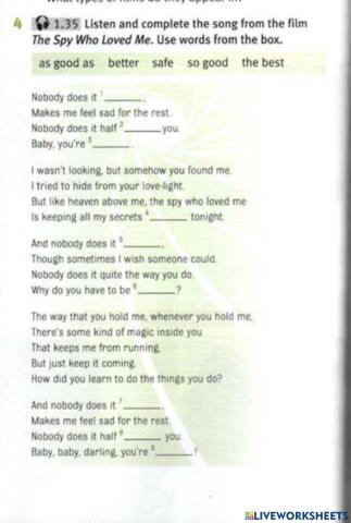 The spy who loved me