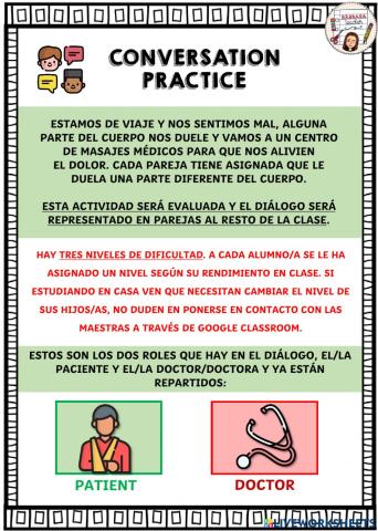 Conversation instructions for families