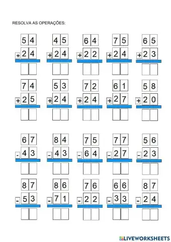 Adição e Subtração simples