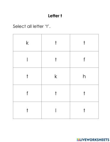 Letter t