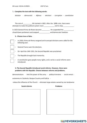 Spain in the 20th century