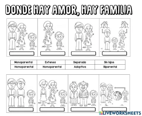 FAMILIAS DIVERSAS: tipos de familia