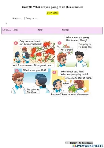 E4U20 (speaking) What are you going to do? -nuongnguyen