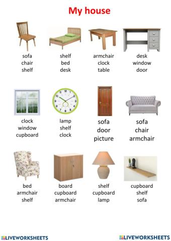 My house - vocabulary