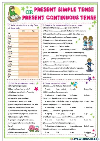 EN21101 Present Simple or Present Continuous