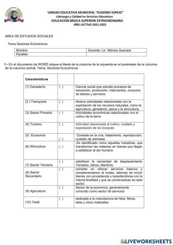 Sectores económicos