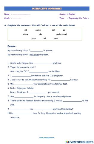 LKPD Interaktif Bahasa Inggris Tentang Expressing the Future