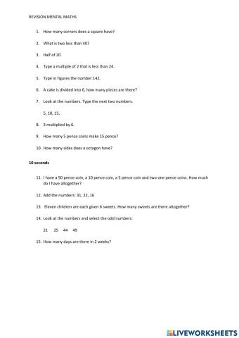 GL Mental Maths 1