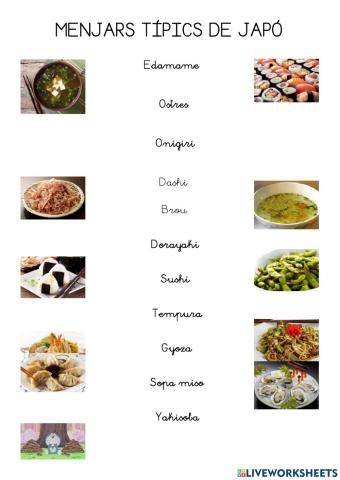 Menjars típics de Japó
