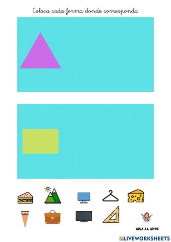 Forma triángulo y cuadrado