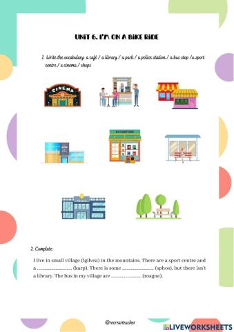 Unit 6. I'm on a bike ride.