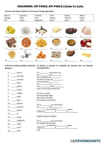 Chanson: -EN VOICI, E VOILÀ- (Alain Le Lait)