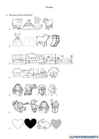 Was passt nicht in die Reihe