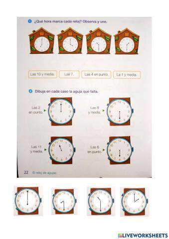 Horas en punto y horas y media