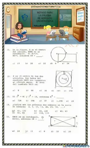 Repaso de College Board (PEAU) Parte I(2) Matemática