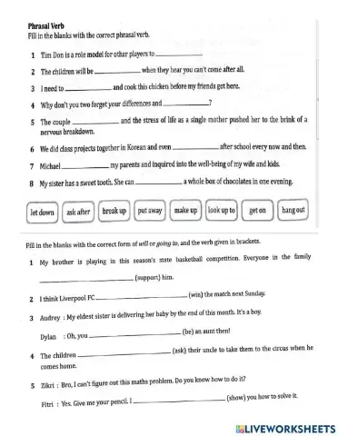 Phrasal Verbs & Grammar