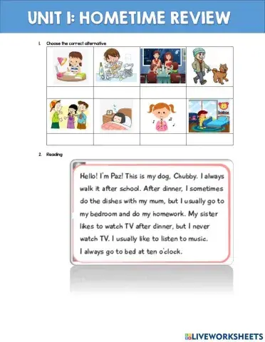 Unit 1 : Hometime