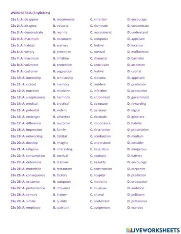 Chuyên đề ôn TN - Stress