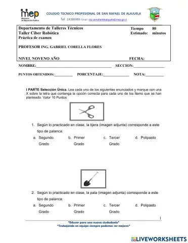 Practica examen Robotica