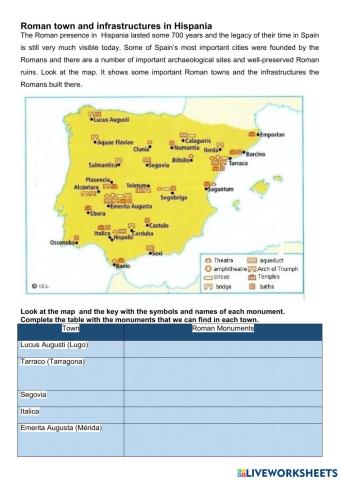 Roman Towns and Infrastructures in Hispania