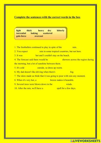 Nature and weather-environment