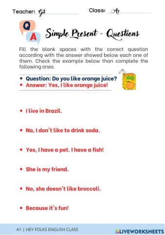 Simple Present - Questions