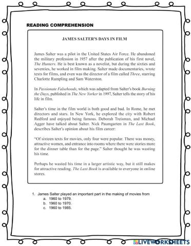 Reading Comprehension