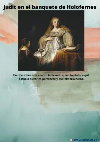 Judit en el banquete de Holofernes